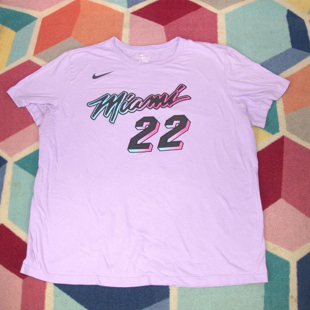Jimmy Butler‎ #22 Miami Heat Nike Vice City Edition Player Neon T-Shirt Men's XL